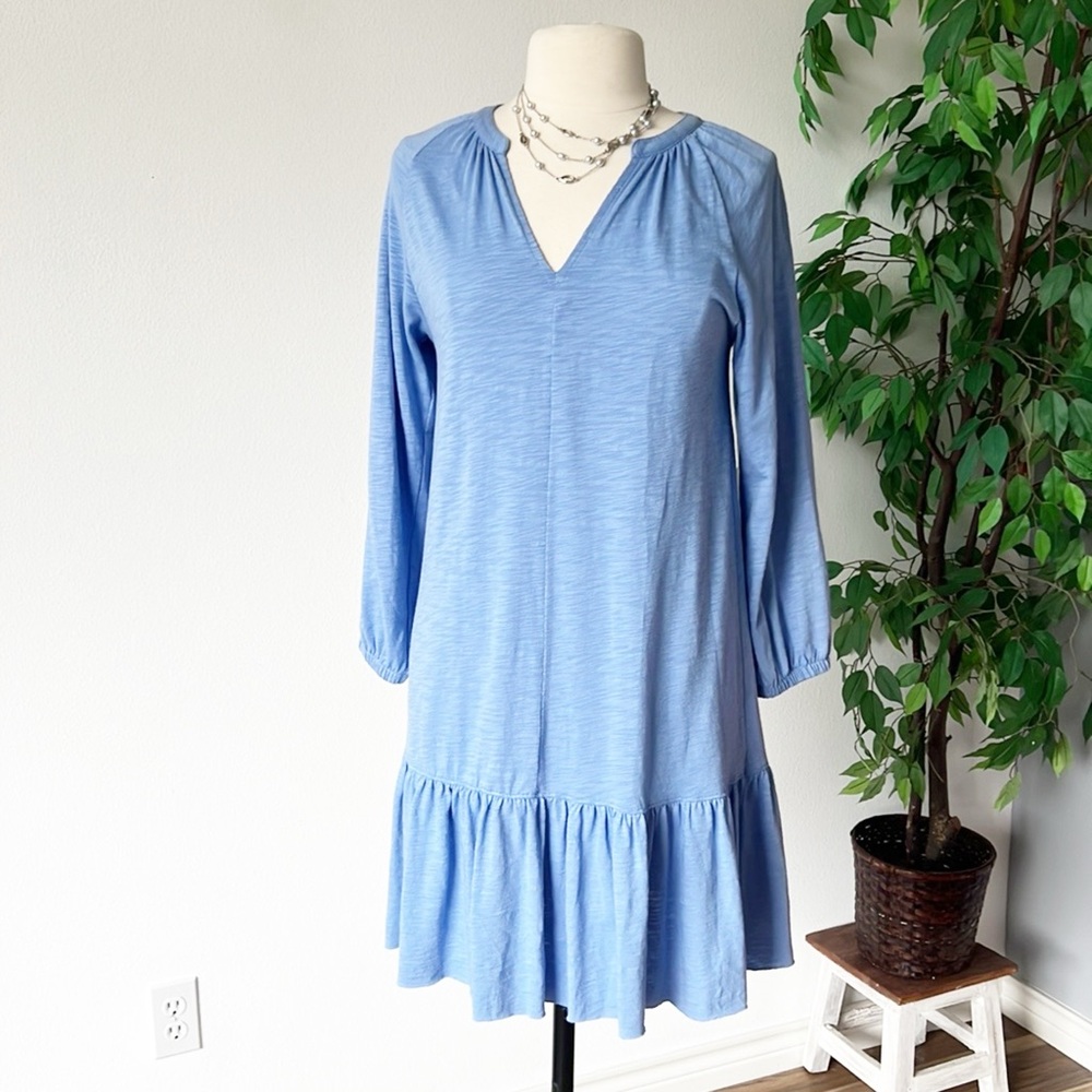 Lilla P Flame Modal 3/4 Sleeve Shirred Raglan Dress - Picture 14 of 16